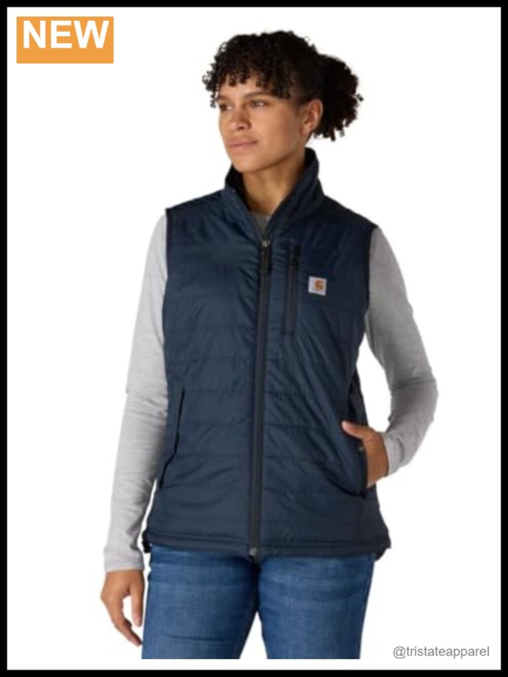 Quilted Nylon Insulated Work Utility Vest with Water Repellent